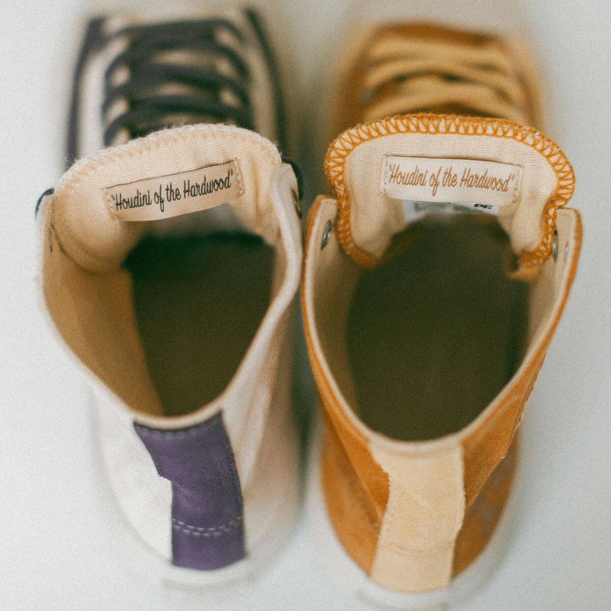 Gold retro basketball sneakers P.F. Flyers