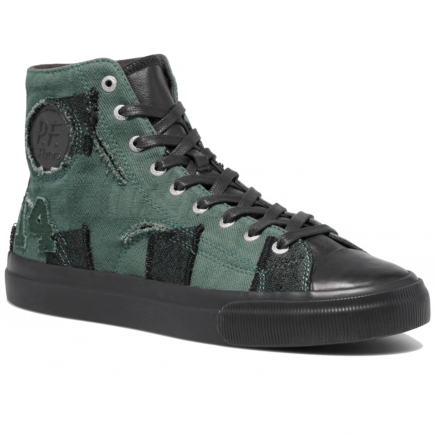 Rotating image showing different angles of the All-American High-Top in Deep Green