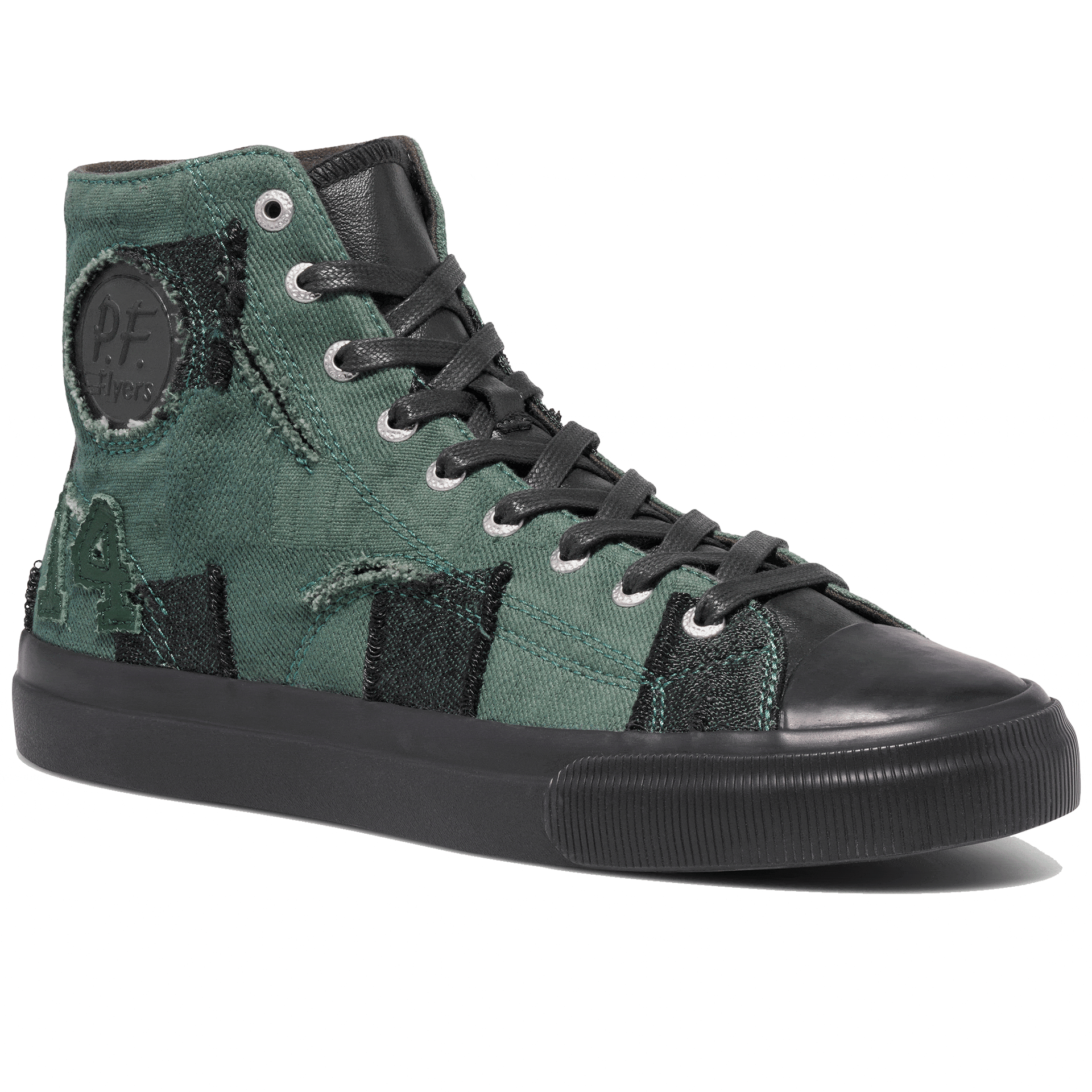 Rotating image showing different angles of the All-American High-Top in Deep Green