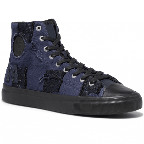 A rotating gif of the All-American High-Top in Navy showing different angles alternate view