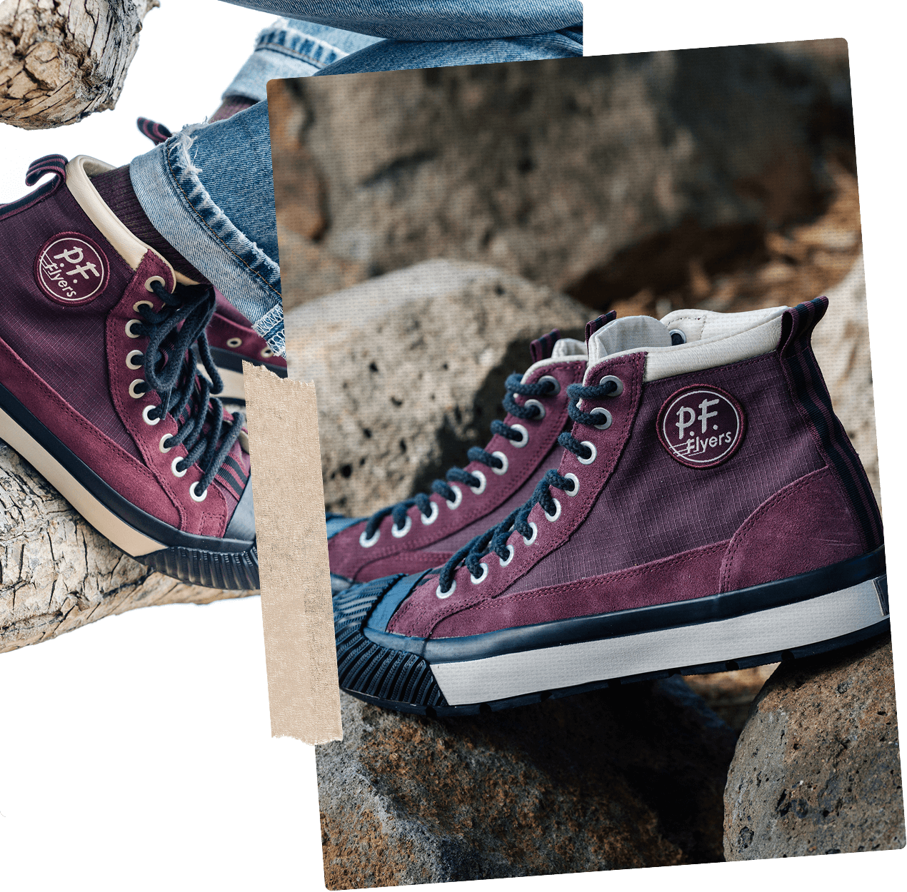 Grounder High-Top Hiker Burgundy/Black