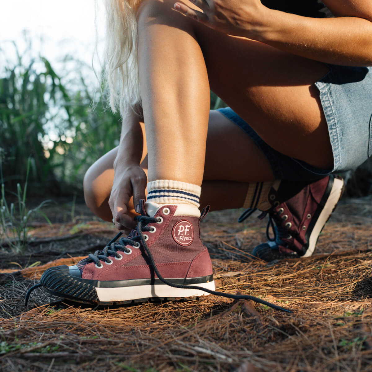 Grounder High-Top Hiker Burgundy/Black